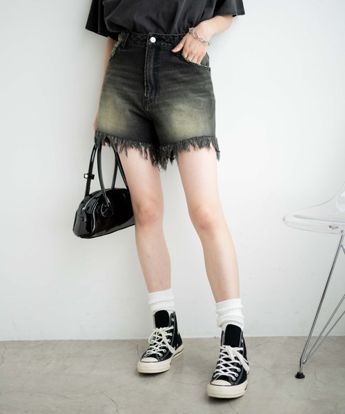 WEGO（ウィゴー）の「WEGO/ヴィンテージウォッシュショートパンツ（デニムパンツ・レディース・ブラック系その他/コバルトブルー・SMALL/MEDIUM）」の21枚目の写真