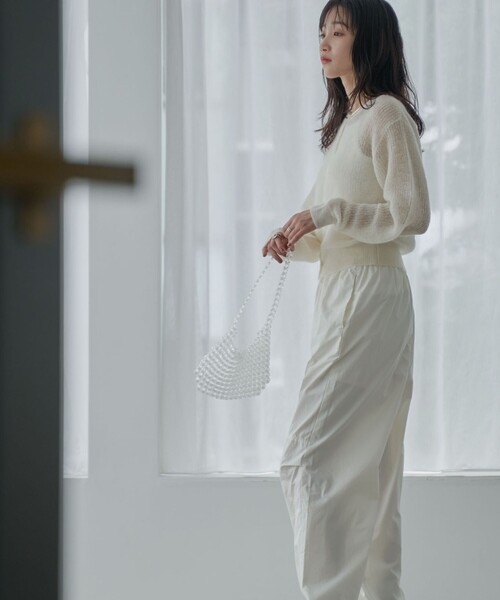 coen（コーエン）の「シアーモヘアミックスカーディガン（カーディガン/ボレロ・レディース・ライトグレー/ブラック/オフホワイト/ライム・M/L）」の10枚目の写真