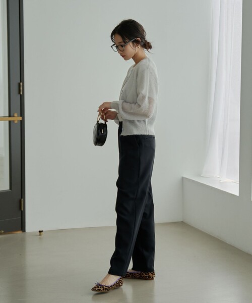 coen（コーエン）の「シアーモヘアミックスカーディガン（カーディガン/ボレロ・レディース・ライトグレー/ブラック/オフホワイト/ライム・M/L）」の22枚目の写真