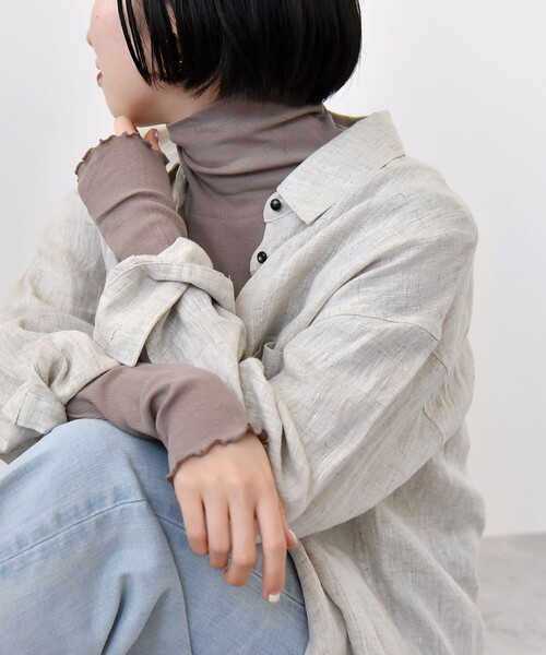 【セール】quaranciel:〈洗濯機可能〉 デリケート リブ シアー タートルネック（Tシャツ/カットソー）｜quaranciel（カランシエル） 5,236円