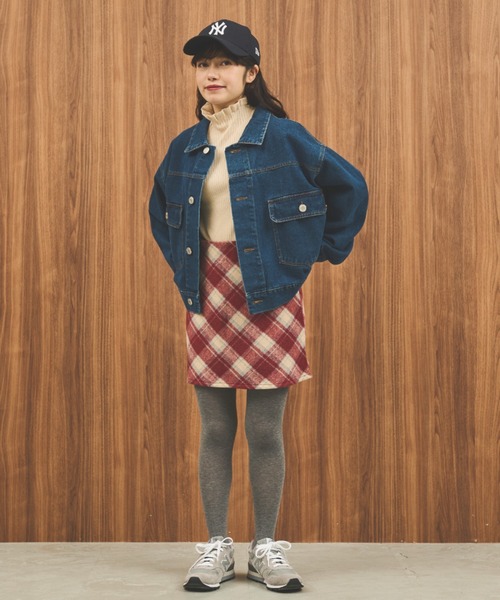 MERLOT（メルロー）の「ルーズデニムジャケット（デニムジャケット・レディース・ブルー/ネイビー・SMALL/FREE）」の12枚目の写真