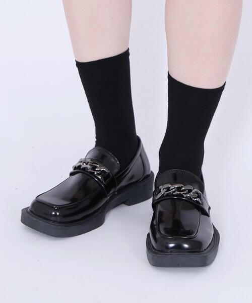 Figments（フィグメンツ）の「ビットスクエアローファー（ローファー・レディース・ブラック・SMALL/MEDIUM）」の8枚目の写真