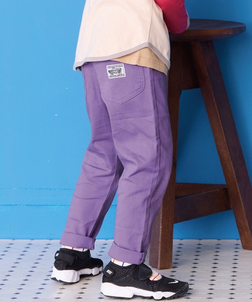 Life Support Products（ライフサポートプロダクツ）の「ストレッチストレートパンツ（80～150cm）（チノパンツ・キッズ・グリーン/グレー/イエロー/ダークブルー/ブラック/アイボリー/ライトブルー/ブラウン/カーキ/ラベンダー/パープル/オレンジ/ピンク/ライトグリーン・80/90/95/100/110/120/130/140/150）」の10枚目の写真