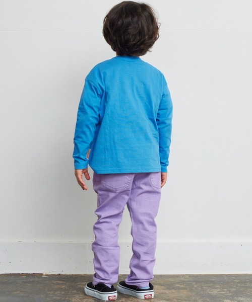 Life Support Products（ライフサポートプロダクツ）の「ストレッチストレートパンツ（80～150cm）（チノパンツ・キッズ・グリーン/グレー/イエロー/ダークブルー/ブラック/アイボリー/ライトブルー/ブラウン/カーキ/ラベンダー/パープル/オレンジ/ピンク/ライトグリーン・80/90/95/100/110/120/130/140/150）」の15枚目の写真