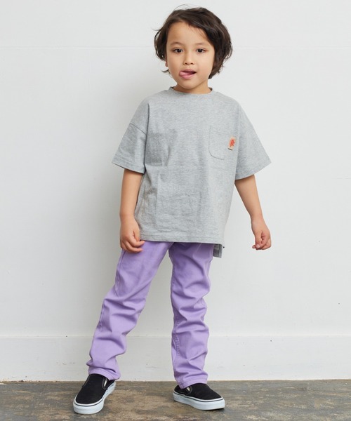 Life Support Products（ライフサポートプロダクツ）の「ストレッチストレートパンツ（80～150cm）（チノパンツ・キッズ・グリーン/グレー/イエロー/ダークブルー/ブラック/アイボリー/ライトブルー/ブラウン/カーキ/ラベンダー/パープル/オレンジ/ピンク/ライトグリーン・80/90/95/100/110/120/130/140/150）」の16枚目の写真