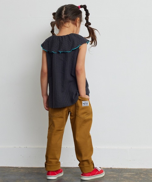 Life Support Products（ライフサポートプロダクツ）の「ストレッチストレートパンツ（80～150cm）（チノパンツ・キッズ・グリーン/グレー/イエロー/ダークブルー/ブラック/アイボリー/ライトブルー/ブラウン/カーキ/ラベンダー/パープル/オレンジ/ピンク/ライトグリーン・80/90/95/100/110/120/130/140/150）」の19枚目の写真