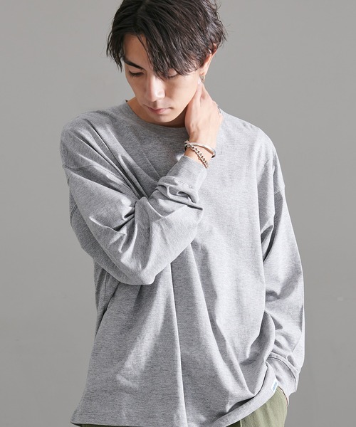 STARTER(スターター)の「『STARTER/スターター』BIG長袖TEE(Tシャツ/カットソー・メンズ・ネイビー/カーキ/ラベンダー/モカ/ライトグレー/ホワイト/ブラック/杢グレー・L/M/XL)」の4枚目の写真