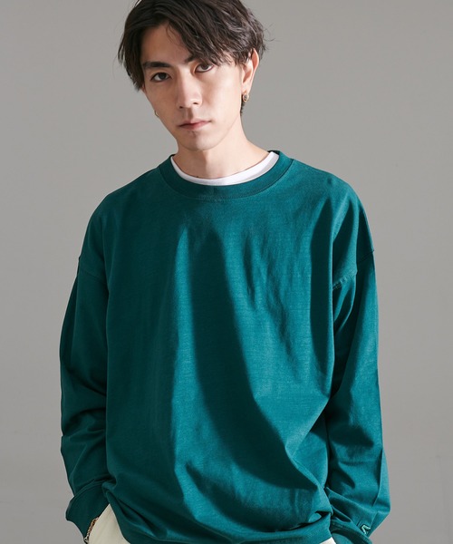 STARTER(スターター)の「『STARTER/スターター』BIG長袖TEE(Tシャツ/カットソー・メンズ・ネイビー/カーキ/ラベンダー/モカ/ライトグレー/ホワイト/ブラック/杢グレー・L/M/XL)」の6枚目の写真
