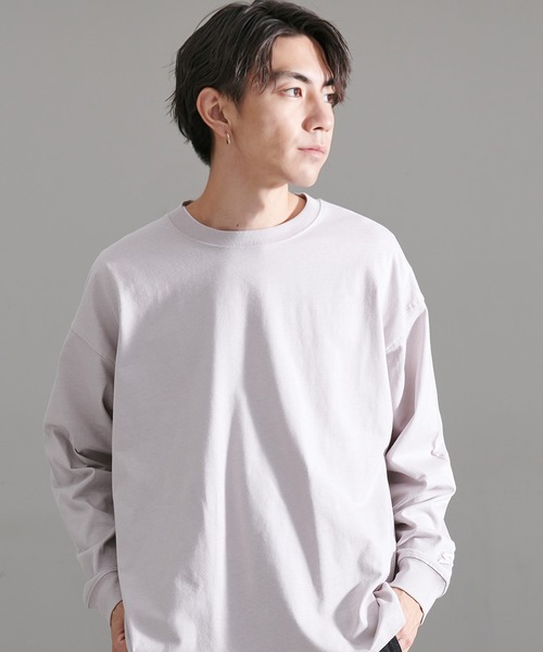 STARTER(スターター)の「『STARTER/スターター』BIG長袖TEE(Tシャツ/カットソー・メンズ・ネイビー/カーキ/ラベンダー/モカ/ライトグレー/ホワイト/ブラック/杢グレー・L/M/XL)」の1枚目の写真