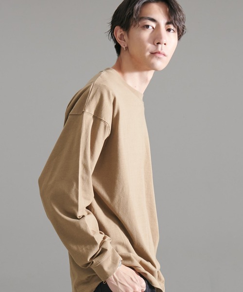 STARTER(スターター)の「『STARTER/スターター』BIG長袖TEE(Tシャツ/カットソー・メンズ・ネイビー/カーキ/ラベンダー/モカ/ライトグレー/ホワイト/ブラック/杢グレー・L/M/XL)」の5枚目の写真