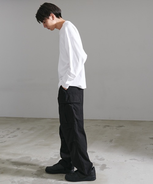 STARTER(スターター)の「『STARTER/スターター』BIG長袖TEE(Tシャツ/カットソー・メンズ・ネイビー/カーキ/ラベンダー/モカ/ライトグレー/ホワイト/ブラック/杢グレー・L/M/XL)」の10枚目の写真