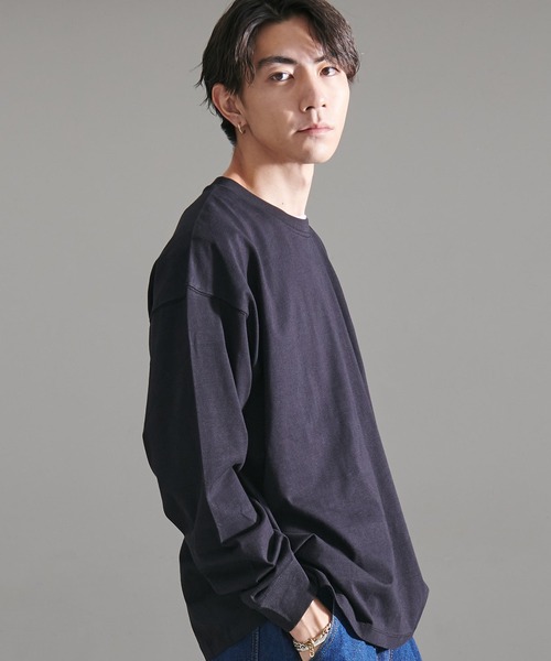 STARTER(スターター)の「『STARTER/スターター』BIG長袖TEE(Tシャツ/カットソー・メンズ・ネイビー/カーキ/ラベンダー/モカ/ライトグレー/ホワイト/ブラック/杢グレー・L/M/XL)」の12枚目の写真