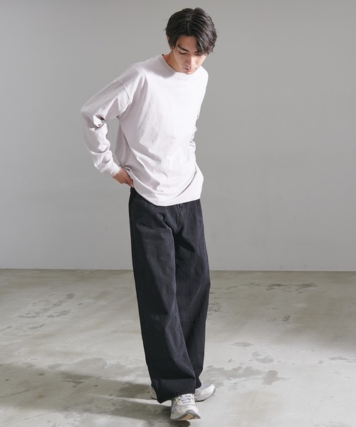 STARTER(スターター)の「『STARTER/スターター』BIG長袖TEE(Tシャツ/カットソー・メンズ・ネイビー/カーキ/ラベンダー/モカ/ライトグレー/ホワイト/ブラック/杢グレー・L/M/XL)」の15枚目の写真