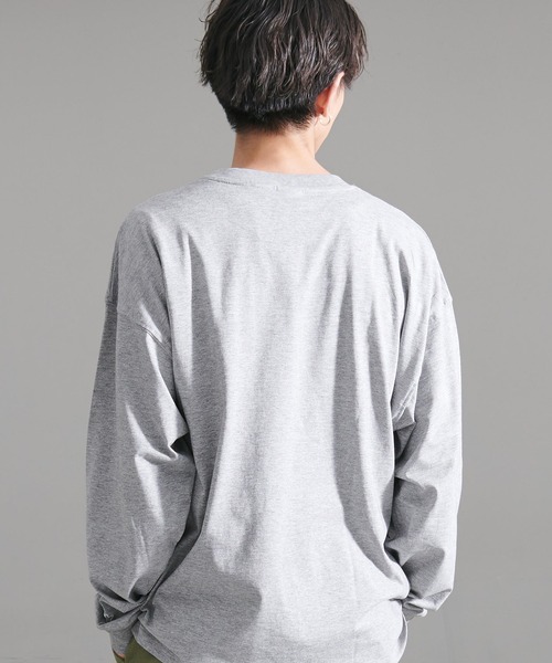 STARTER(スターター)の「『STARTER/スターター』BIG長袖TEE(Tシャツ/カットソー・メンズ・ネイビー/カーキ/ラベンダー/モカ/ライトグレー/ホワイト/ブラック/杢グレー・L/M/XL)」の19枚目の写真