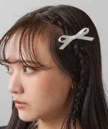 SPINNS（スピンズ）の「【2個セット】サテンリボン ミニクリップ