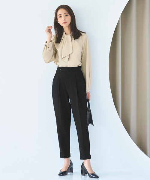 ルイルエブティック RUIRUE BOUTIQUE スカーフタイブラウス （オフホワイト） ルイルエブティック RUIRUE BOUTIQUE スカーフタイブラウス