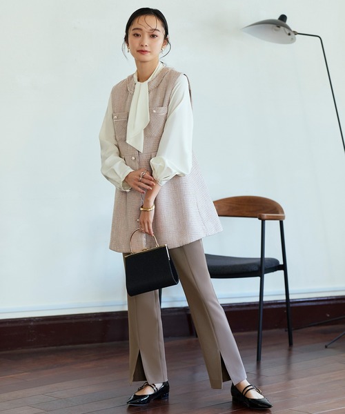 ルイルエブティック RUIRUE BOUTIQUE スカーフタイブラウス （オフホワイト） ルイルエブティック RUIRUE BOUTIQUE スカーフタイブラウス
