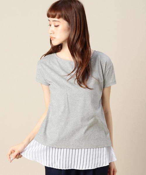 BEAUTY&YOUTH UNITED ARROWS（ビューティーアンドユースユナイテッドアローズ）の「BY 裾オパールカサネプルオーバー 3 ◆（Tシャツ/カットソー・レディース・ホワイト/グレー/ネイビー・フリー）」の4枚目の写真