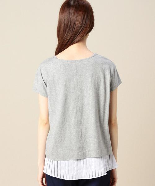 BEAUTY&YOUTH UNITED ARROWS（ビューティーアンドユースユナイテッドアローズ）の「BY 裾オパールカサネプルオーバー 3 ◆（Tシャツ/カットソー・レディース・ホワイト/グレー/ネイビー・フリー）」の5枚目の写真