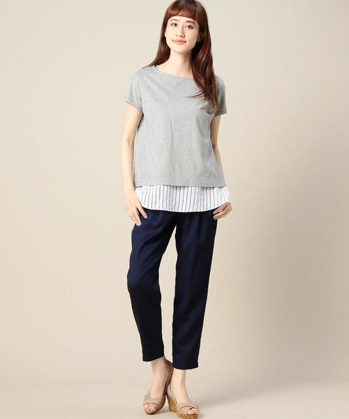 BEAUTY&YOUTH UNITED ARROWS（ビューティーアンドユースユナイテッドアローズ）の「BY 裾オパールカサネプルオーバー 3 ◆（Tシャツ/カットソー・レディース・ホワイト/グレー/ネイビー・フリー）」の8枚目の写真