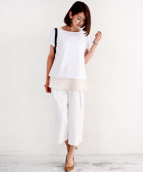 BEAUTY&YOUTH UNITED ARROWS（ビューティーアンドユースユナイテッドアローズ）の「BY 裾オパールカサネプルオーバー 3 ◆（Tシャツ/カットソー・レディース・ホワイト/グレー/ネイビー・フリー）」の12枚目の写真