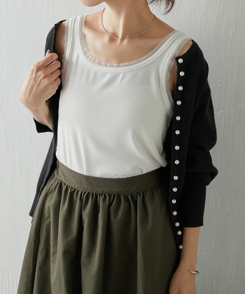 COLLAGE GALLARDAGALANTE - COLLAGE GALLARDAGALANTE トップス チュール チュールロンT（Tシャツ/カットソー）｜COLLAGE GALLARDAGALANTE