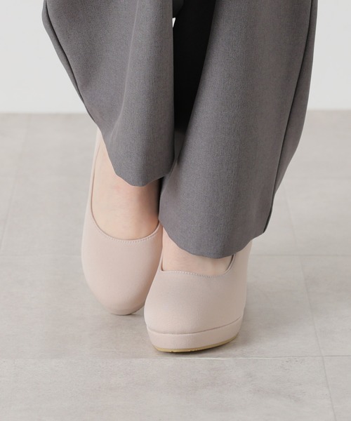 Honeys(ハニーズ)の「厚底ストラップ付パンプス(パンプス・レディース・ブラック/ピンクベージュ/ブラック系その他・24.0/23.0/22.5/23.5/24.5)」の10枚目の写真