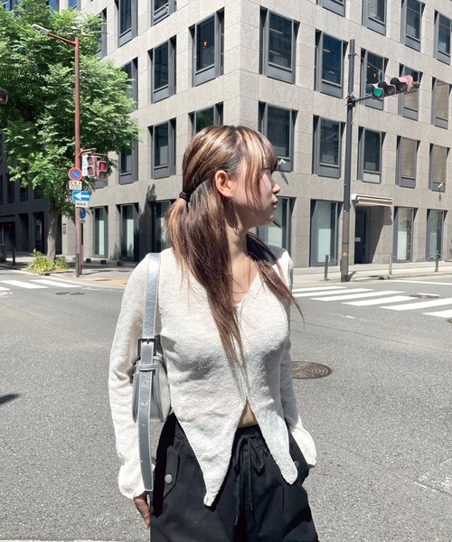 SPIGA(スピーガ)の「長袖ZIPニットトップス(カーディガン/ボレロ・レディース・ブラック/ブラウン/ホワイト・FREE)」の11枚目の写真