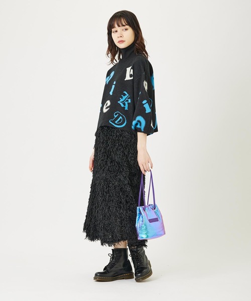 MILKFED.（ミルクフェド）の「METALLIC DRAWSTRING BAG（ショルダーバッグ・レディース・グリーン/シルバー/パープル・ONE SIZE）」の8枚目の写真