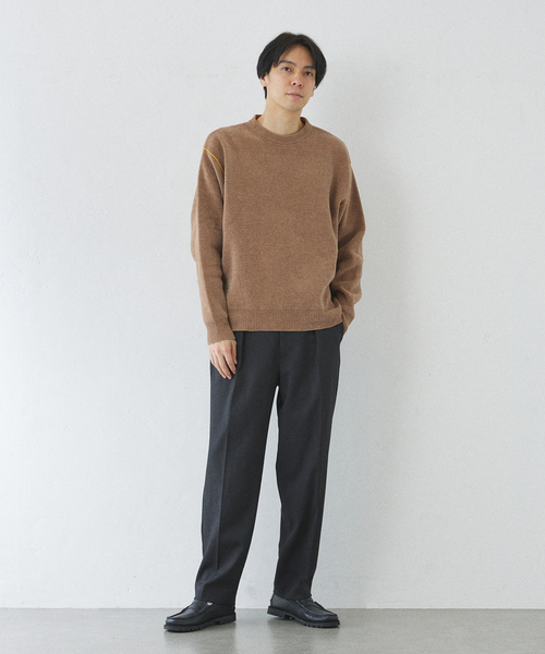 417 EDIFICE(フォーワンセブンエディフィス)の「モールニット カラーリブプルオーバー(ニット/セーター・メンズ・ベージュ/グレー/ホワイト/ブラック・MEDIUM/LARGE)」の8枚目の写真