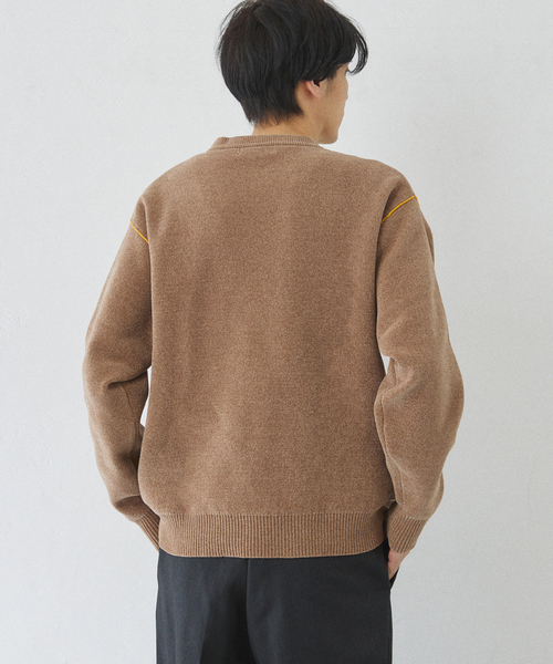 417 EDIFICE(フォーワンセブンエディフィス)の「モールニット カラーリブプルオーバー(ニット/セーター・メンズ・ベージュ/グレー/ホワイト/ブラック・MEDIUM/LARGE)」の11枚目の写真