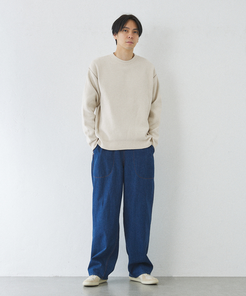 417 EDIFICE(フォーワンセブンエディフィス)の「モールニット カラーリブプルオーバー(ニット/セーター・メンズ・ベージュ/グレー/ホワイト/ブラック・MEDIUM/LARGE)」の22枚目の写真