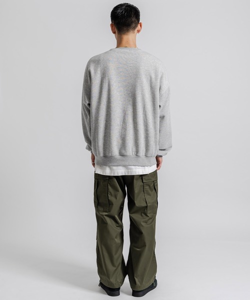 Ressaca（レサーカ）の「オーバーサイズ フラワーワンポイントロゴ刺繍 裏起毛スウェットプルオーバー（スウェット・レディース・オートミール/ネイビー/ブルー/ブラック/グリーン/グレー・M/XL/L）」の14枚目の写真