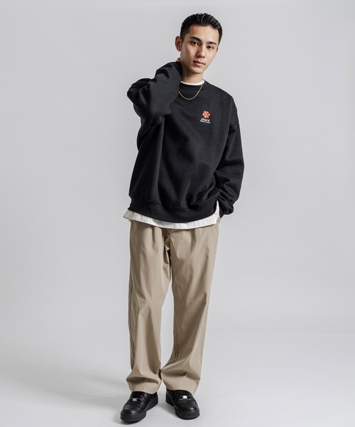 Ressaca（レサーカ）の「オーバーサイズ フラワーワンポイントロゴ刺繍 裏起毛スウェットプルオーバー（スウェット・レディース・オートミール/ネイビー/ブルー/ブラック/グリーン/グレー・M/XL/L）」の17枚目の写真