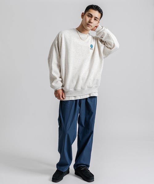 Ressaca（レサーカ）の「オーバーサイズ フラワーワンポイントロゴ刺繍 裏起毛スウェットプルオーバー（スウェット・レディース・オートミール/ネイビー/ブルー/ブラック/グリーン/グレー・M/XL/L）」の21枚目の写真