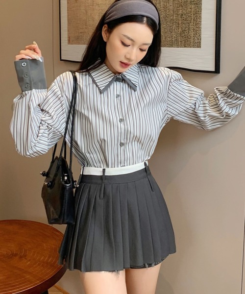 Sibra（シブラ）の「配色ダブルラペルシャツ（シャツ/ブラウス）」 - WEAR