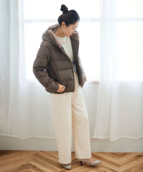 le.coeur blanc（ルクールブラン）の「ファーフードショートダウン