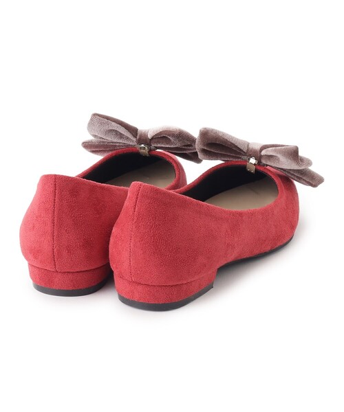 ITS'DEMO（イッツデモ）の「◆【2way/スエード調&チェック柄/クッションインソール/2サイズ展開】リボンパンプス（パンプス・レディース・ボルドー/ブラック/グレー系1・40/38）」の6枚目の写真