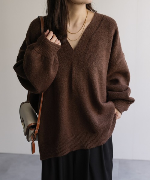 アパルトモン購入 ツインズフローレンス 18SS バックVネックニット ベージュ アパルトモン購入 ツインズフローレンス 18SS バックVネックニット