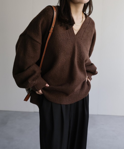セール】ディープVネックニット / オーバーサイズニット（ニット