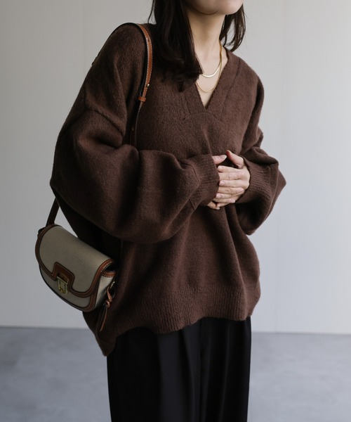 セール】ディープVネックニット / オーバーサイズニット（ニット