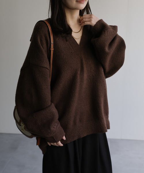 セール】ディープVネックニット / オーバーサイズニット（ニット