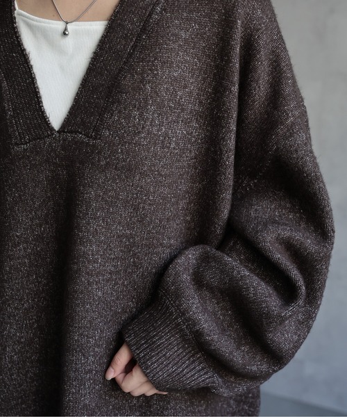 セール】ディープVネックニット / オーバーサイズニット（ニット