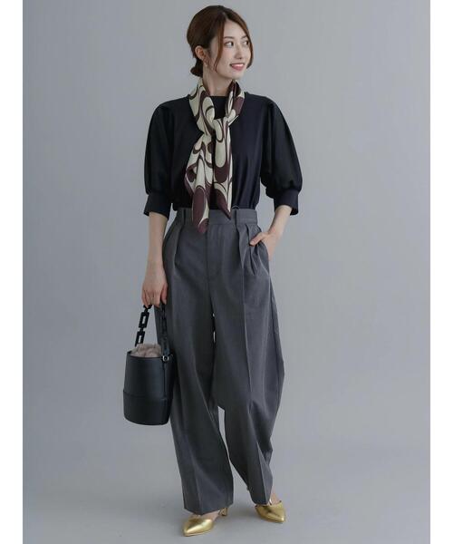 Te chichi(テチチ)の「柄スカーフ(ストール/ショール・レディース・オフホワイト/ブラウン/ブラック/グリーン・F)」の7枚目の写真