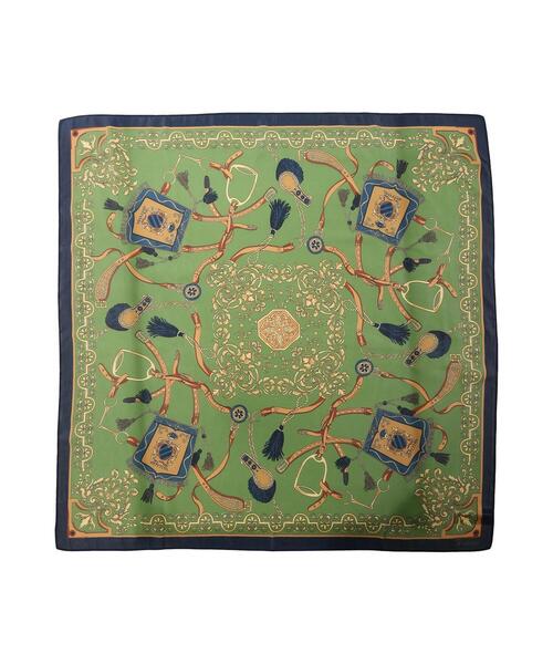 Te chichi(テチチ)の「柄スカーフ(ストール/ショール・レディース・オフホワイト/ブラウン/ブラック/グリーン・F)」の14枚目の写真