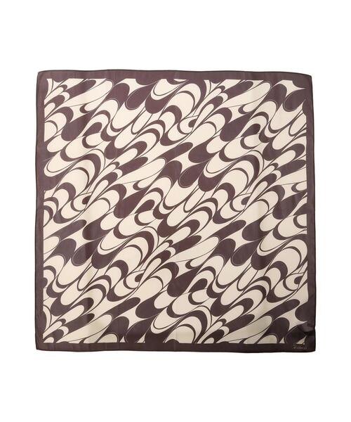 Te chichi(テチチ)の「柄スカーフ(ストール/ショール・レディース・オフホワイト/ブラウン/ブラック/グリーン・F)」の15枚目の写真