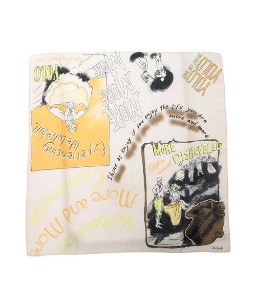 Te chichi(テチチ)の「柄スカーフ(ストール/ショール・レディース・オフホワイト/ブラウン/ブラック/グリーン・F)」の19枚目の写真