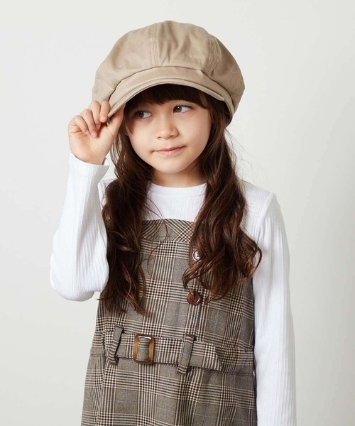 a.v.v（アーヴェヴェ）の「[KIDS]キャスケット（キャスケット・キッズ・ブラック/ベージュ・ONESIZE）」の4枚目の写真