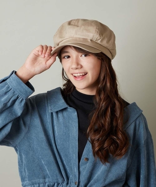 a.v.v（アーヴェヴェ）の「[KIDS]キャスケット（キャスケット・キッズ・ブラック/ベージュ・ONESIZE）」の6枚目の写真