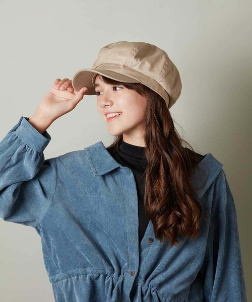 a.v.v（アーヴェヴェ）の「[KIDS]キャスケット（キャスケット・キッズ・ブラック/ベージュ・ONESIZE）」の7枚目の写真